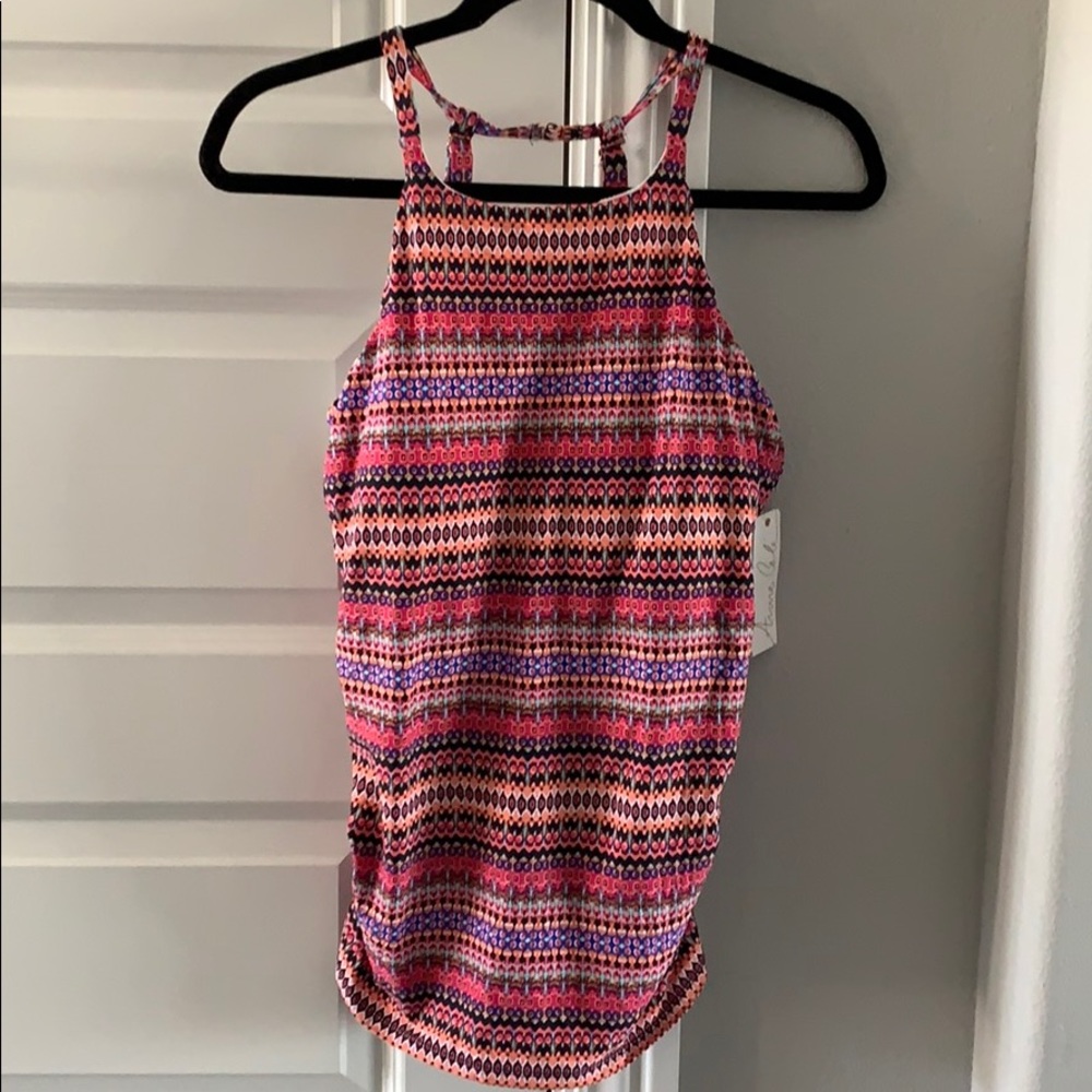 NWT Anne Cole Stevie Stripes Tankini Top Sz 18W